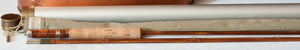 Bob Summers Model 856 Deluxe Bamboo Rod 8' 2/2 #5/6 - rod sections with guides and wraps