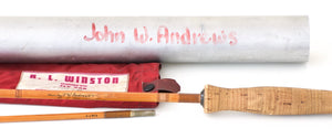R.L. Winston Bamboo Rod Lew Stoner era 8' 2/1 #4/5 - handle grip and reel seat detail
