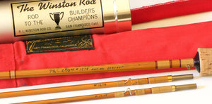 R.L. Winston "Leetle Feller" Bamboo Rod 7'6" 2/2 #4 - handle grip and reel seat detail