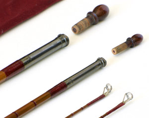 Hardy Bros. - The "Prince Leopold of Belgium" 10' Bamboo Fly Rod - rod sections with wrapping