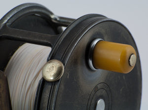 Hardy Perfect 4" Dup MKII check fly reel - white handle