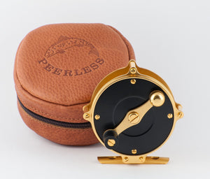 Peerless Model 7M raised pillar fly reel - GOLD finish!