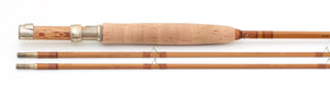 R.L. Winston Quad Bamboo Rod 7'9" 2/2 #5 - maker signature and rod markings