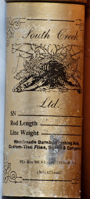South Creek Ltd Bamboo Rod 7'9 4wt 3/2