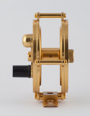 Peerless Model 7M raised pillar fly reel - GOLD finish!