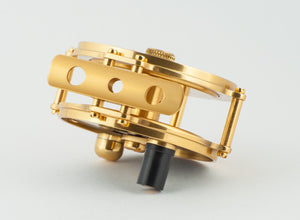 Peerless Model 7M raised pillar fly reel - GOLD finish!