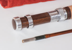 Bob Summers Model 735 Bamboo Rod 7'3" 2/1 #4/5 - rod sections with guides and wraps