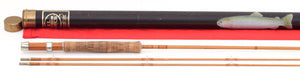 R.L. Winston Bamboo Rod 7' 2/2 #4 - maker signature and rod markings