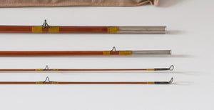 Phillipson Pacemaker Bamboo Rod 8'6 3/2 6wt - rod sections with wraps