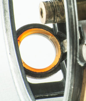 JW Young 3 3/8" Pattern 1 red agate fly reel