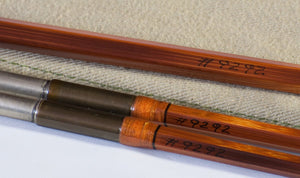 Bob Summers Model 856 Deluxe Bamboo Rod 8' 2/2 #5/6 - rod sections with guides and wraps