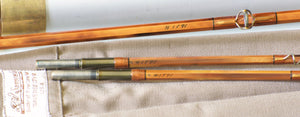Bob Summers Model 856 Bamboo Rod 8' 2/2 #5/6 - rod sections with guides and wraps