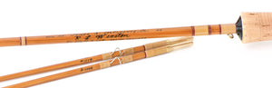 R.L. Winston Leetle Feller Bamboo Rod 7' 2/2 #3 - full rod assembled view