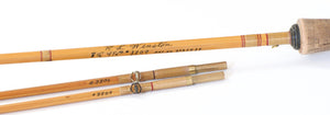 R.L. Winston Bamboo Fly Rod SF-era 8'6" 2/2 #5 - rod sections with guides and wraps