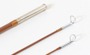 Phillipson Peerless 7' 5wt Bamboo Rod - rod sections with guides and wraps