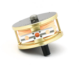 Joe Saracione 3 1/4" Wide Mark IV Trout Fly Reel - Gold/Black RHW