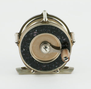 Kineya Reed 33 Nickel Silver Raised Pillar Fly Reel - LHW Mint