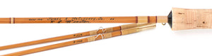 R.L. Winston Leetle Feller Bamboo Rod 7' 2/2 #3 - rod sections with guides and wraps