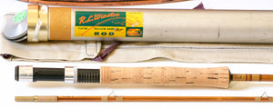 R.L. Winston Bamboo Rod SF-era 8' 2/1 #4/5 - maker signature and rod markings