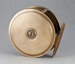 JB Moscrop Patent Manchester Reel 5" with leather case