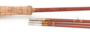 Phillipson Preferred 8' 3/2 5wt Bamboo Rod - rod sections with guides and wraps