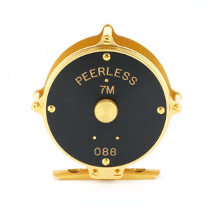Peerless Model 7M raised pillar fly reel - GOLD finish!