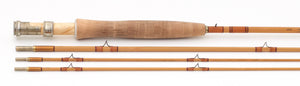 R.L. Winston Bamboo Rod 7'6" 3/2 #4 - maker signature and rod markings