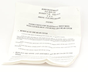 Robichaud Traditional Trout Reel 3"