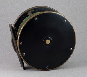 David Slater 4 1/4" Brass/Ebonite Fly Reel - J. Bernard and Son