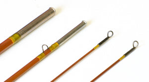 Phillipson Pacemaker Bamboo Rod 8'6 3/2 6wt - rod sections with guides and wraps