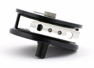 Bogdan Trout Fly Reel - All Black with Palming Rim Spool