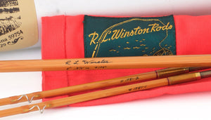 R.L. Winston Bamboo Rod 8' 2/2 #4 - ferrules and tip tops detail