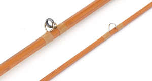 R.L. Winston Fario Club Bamboo Rod 8'5" 2/1 #5/6 - rod sections with guides and wraps