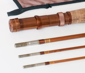 Phillipson Peerless Bamboo Rod 8' 3/2 5wt - rod sections with guides and wraps