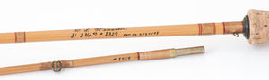 R.L. Winston Bamboo Rod SF era 8' 2/1 #5 - rod sections with guides and wraps