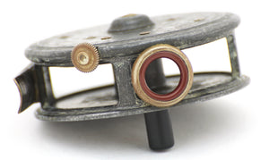 J.W. Young 3 1/8" Pattern 5 Red Agate Fly Reel