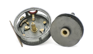 J.W. Young 3 1/8" Pattern 5 Red Agate Fly Reel