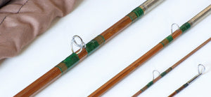 Phillipson Peerless Dry Fly Special Bamboo Rod 8'6 3/2 6wt - rod sections with guides and wraps