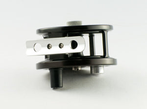 Bogdan Baby Trout Wide 4wt fly reel - all black with palming rim spool