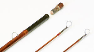 Bob Summers Model 275 Bamboo Rod 7'6" 2/2 #4 - rod sections with guides and wraps