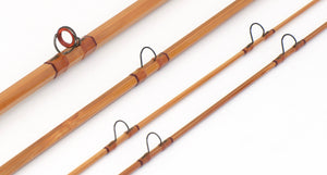 R.L. Winston Bamboo Rod 9'6" 3/2 #8 - rod sections with guides and wraps