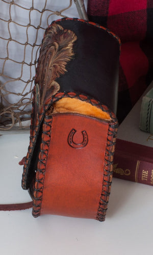 Annie Margarita Leather Reel Case - "Grizzly"