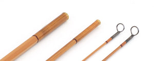 R.L. Winston Bamboo Rod 9'6" 3/2 #8 - rod sections with guides and wraps