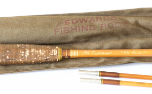 Edwards, E.W. -- Extremely Scarce Signed 7'6 De Luxe Bamboo Rod