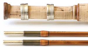 Bob Summers Model 275 Deluxe Bamboo Rod 7'6" 2/2 #4 - rod sections with wraps and hardware