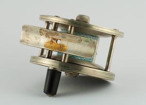 Julius Vom Hofe - early German silver / hard rubber fly reel - Size 3