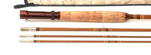 Phillipson Peerless Dry Fly Special Bamboo Rod 8'6 3/2 6wt - maker signature and rod markings