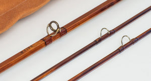 Bob Summers Model 275 Deluxe Bamboo Rod 7'6" 2/2 #4 - ferrules and tip tops detail