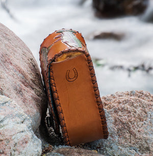 Annie Margarita Leather Reel Case - "Daily Limit"