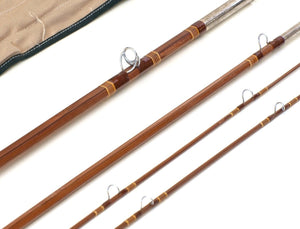 Phillipson Peerless Dry Fly Special Bamboo Rod 8'6 3/2 6wt - rod sections with wraps